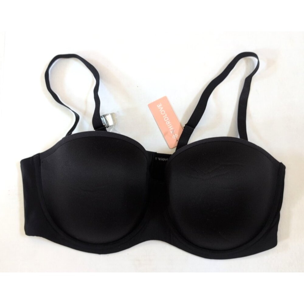 ThirdLove Bra Womens 42C 24/7 Classic Strapless Black Underwire - New - Picture 1 of 3